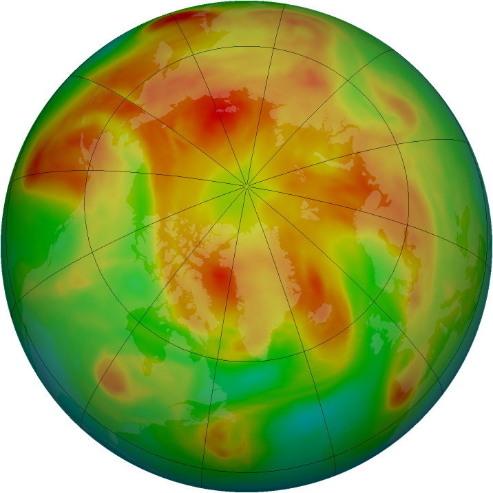 Arctic ozone map for 22 April 2006